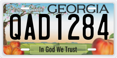 GA license plate QAD1284