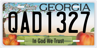 GA license plate QAD1327