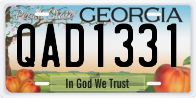 GA license plate QAD1331
