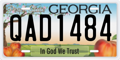 GA license plate QAD1484