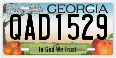 GA license plate QAD1529