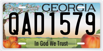 GA license plate QAD1579