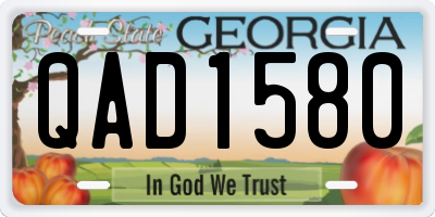 GA license plate QAD1580