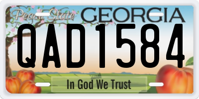 GA license plate QAD1584