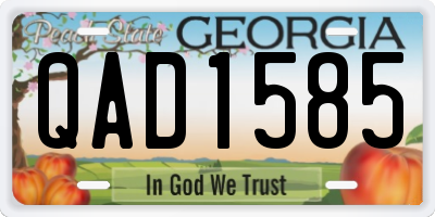 GA license plate QAD1585