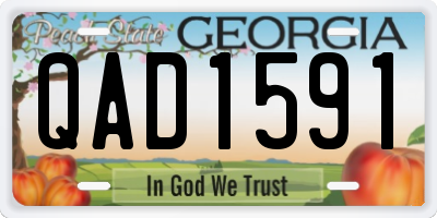 GA license plate QAD1591