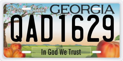 GA license plate QAD1629