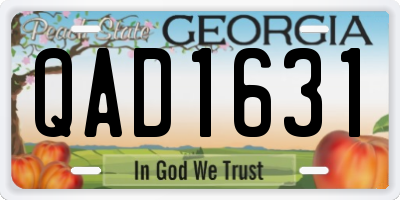 GA license plate QAD1631