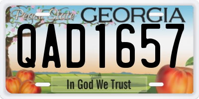 GA license plate QAD1657