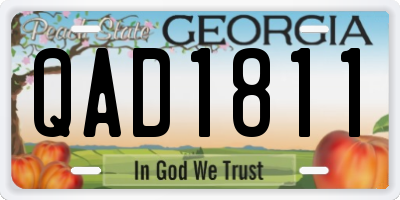 GA license plate QAD1811