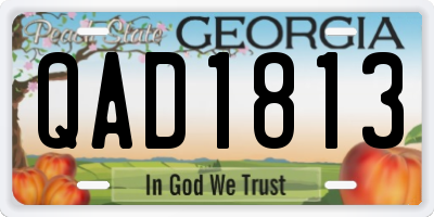 GA license plate QAD1813