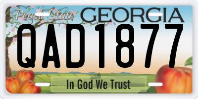 GA license plate QAD1877