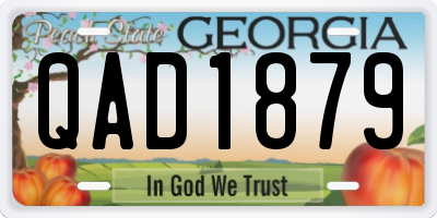 GA license plate QAD1879