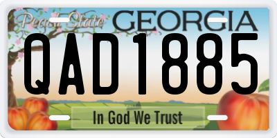 GA license plate QAD1885