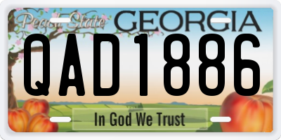 GA license plate QAD1886