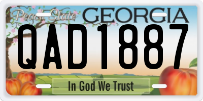 GA license plate QAD1887