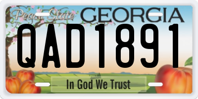 GA license plate QAD1891