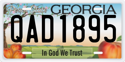 GA license plate QAD1895