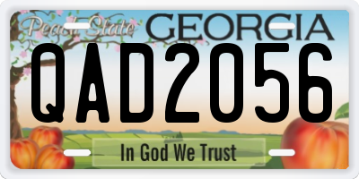 GA license plate QAD2056