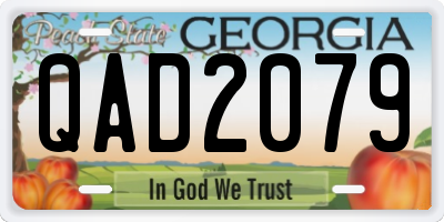 GA license plate QAD2079