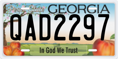 GA license plate QAD2297