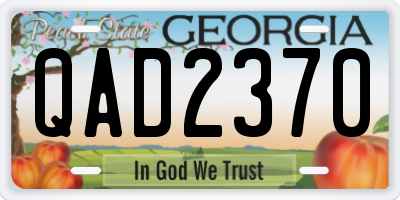GA license plate QAD2370