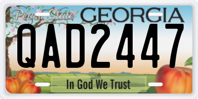 GA license plate QAD2447