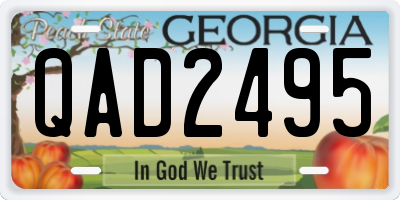 GA license plate QAD2495