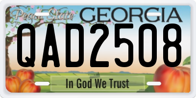 GA license plate QAD2508