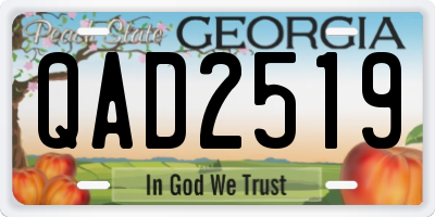 GA license plate QAD2519