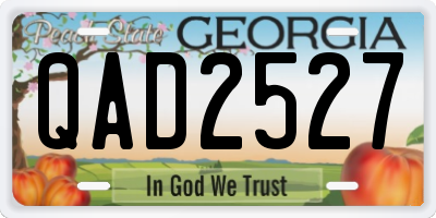 GA license plate QAD2527