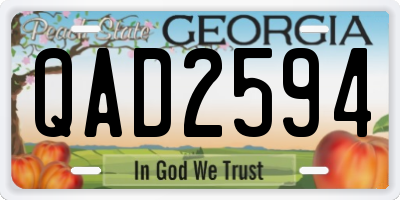 GA license plate QAD2594