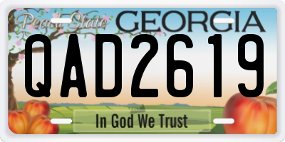 GA license plate QAD2619