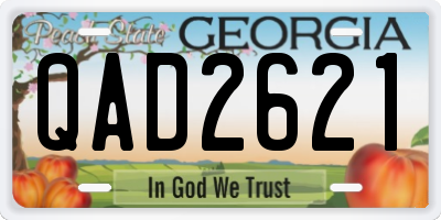 GA license plate QAD2621
