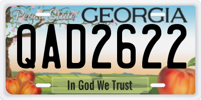 GA license plate QAD2622