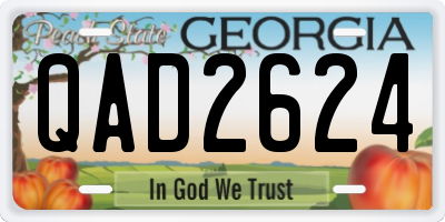 GA license plate QAD2624
