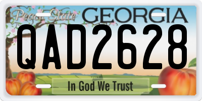 GA license plate QAD2628