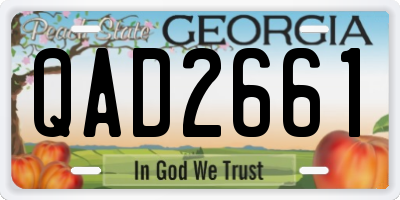 GA license plate QAD2661