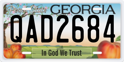 GA license plate QAD2684