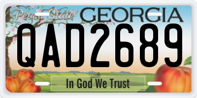 GA license plate QAD2689