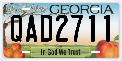 GA license plate QAD2711