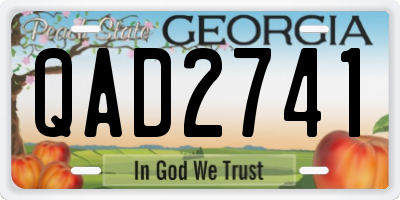 GA license plate QAD2741