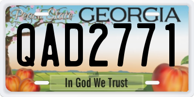 GA license plate QAD2771