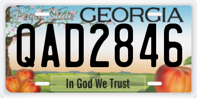 GA license plate QAD2846