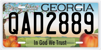 GA license plate QAD2889