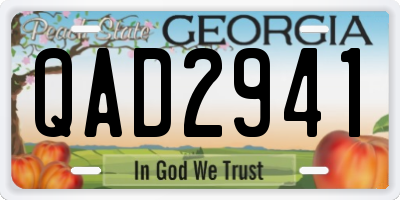 GA license plate QAD2941