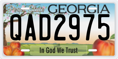 GA license plate QAD2975