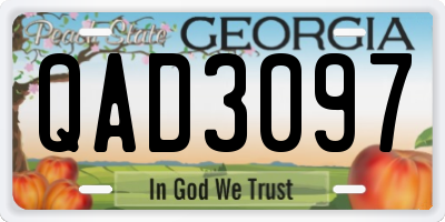 GA license plate QAD3097