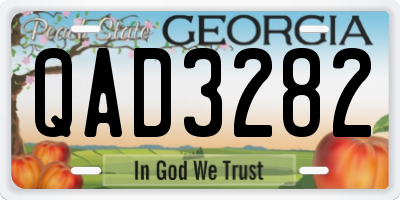 GA license plate QAD3282
