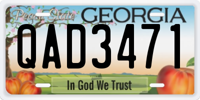 GA license plate QAD3471